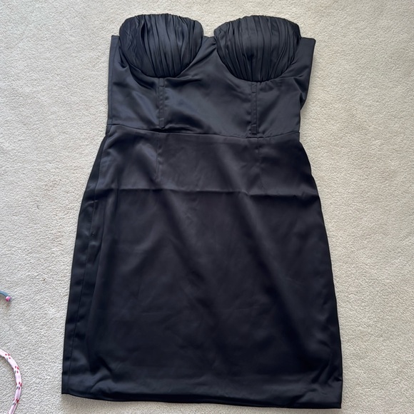 Naked Wardrobe black strapless mini dress.  26” long.  Never worn. - Picture 1 of 3